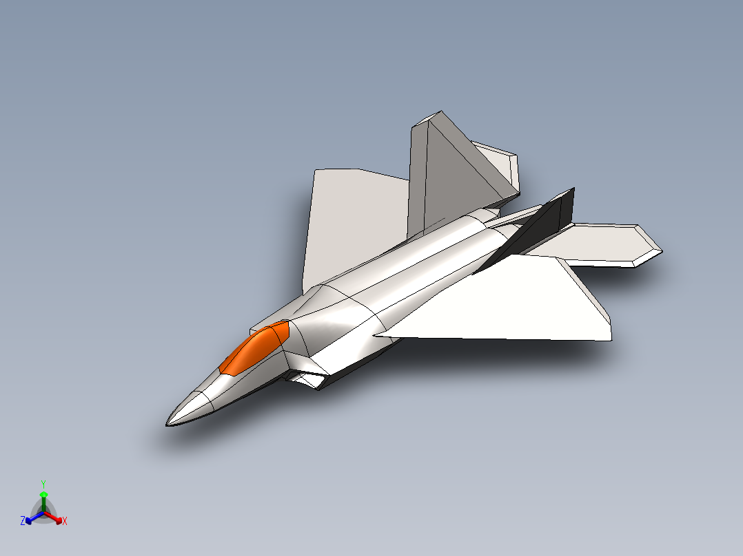 洛克希德·马丁公司 F-22 猛禽战斗机正等轴测图