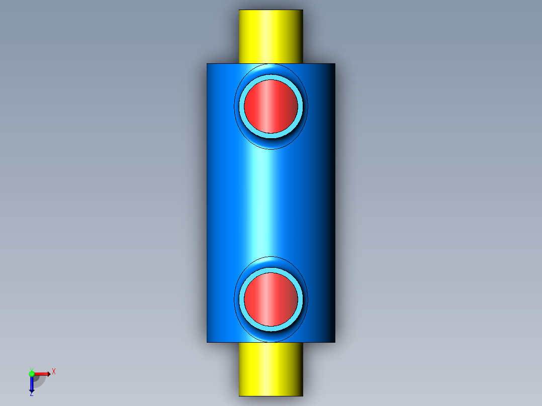 热交换器俯视图