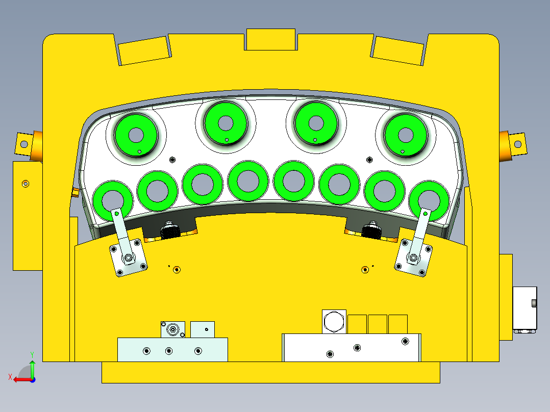 液压一序工装加工后视图