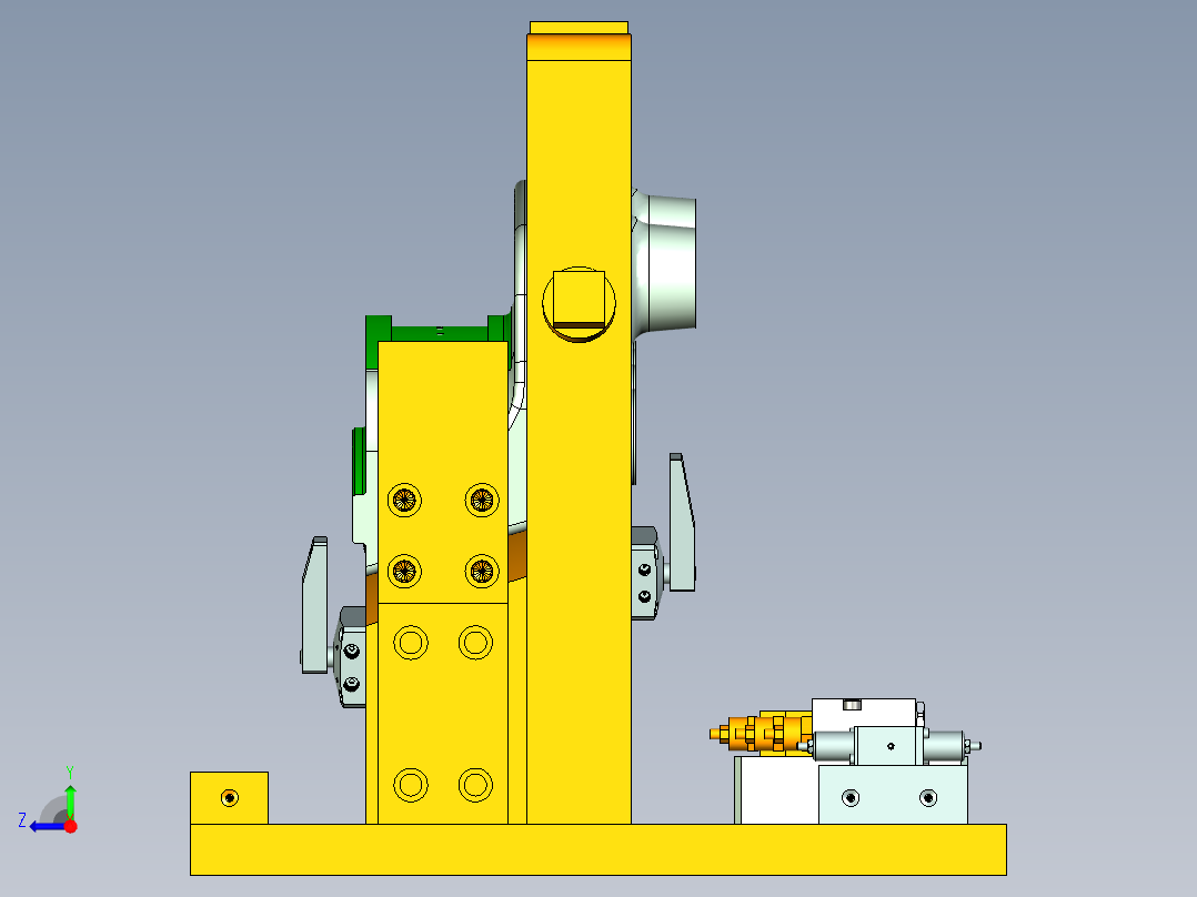 液压一序工装加工右视图