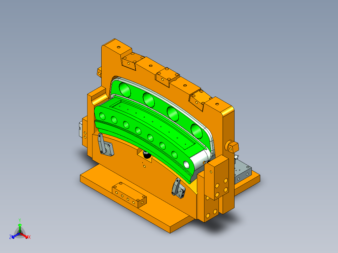 液压一序工装加工正等轴测图