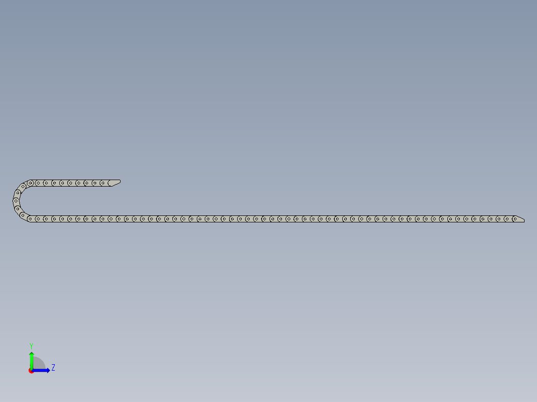 TEZ2575K1拖链起升状态左视图
