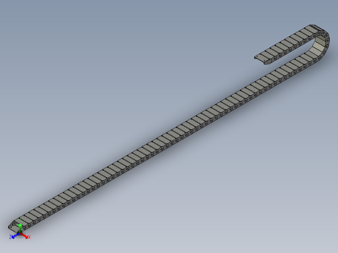 TEZ2575K1拖链起升状态正等轴测图