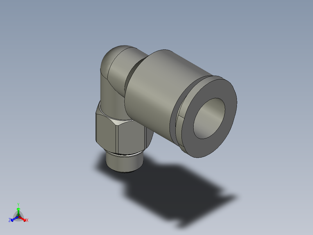 PL6M5-M管接头ZB正等轴测图