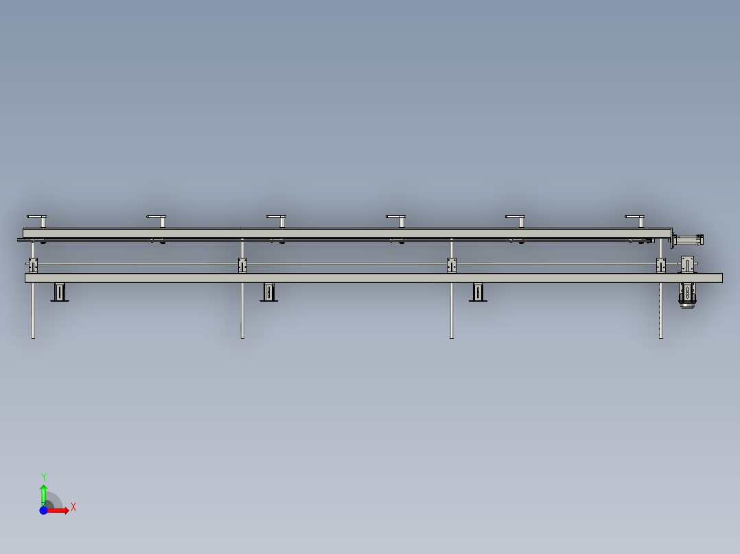 料框放料装置前视图