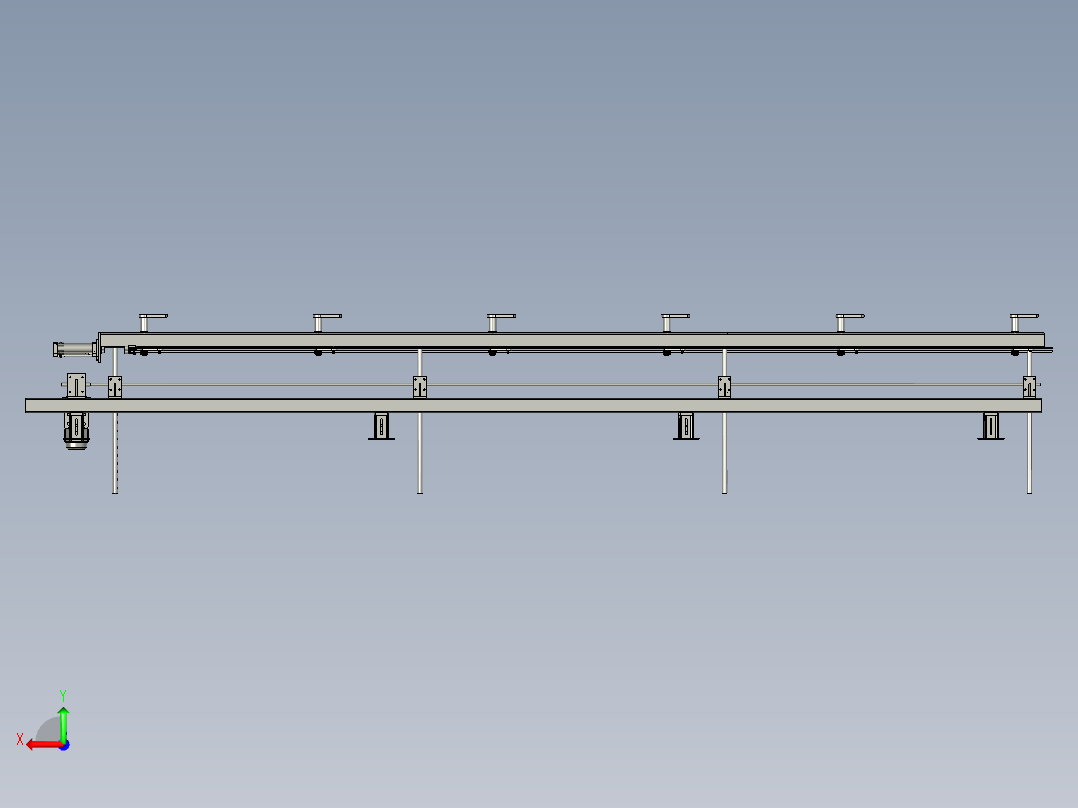料框放料装置后视图