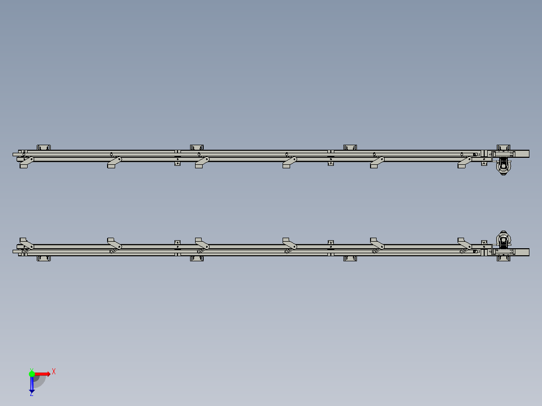 料框放料装置俯视图