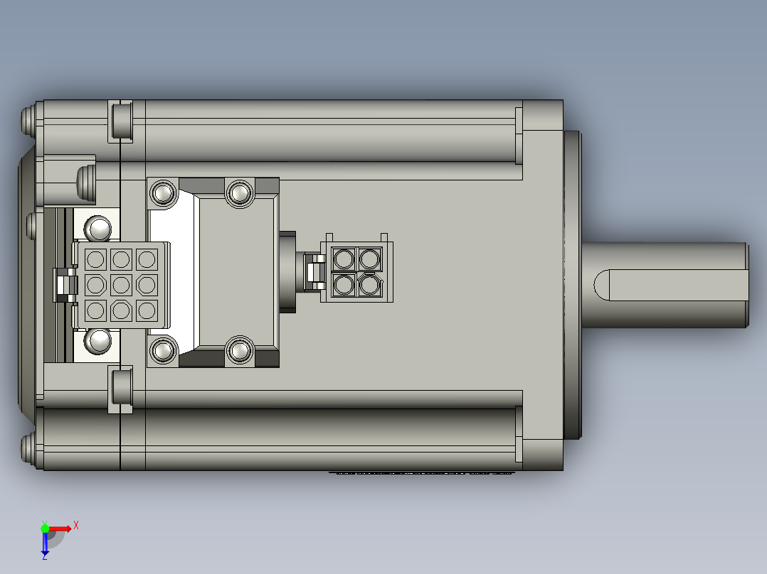 松下伺服电机MHMF042L1U2-A俯视图