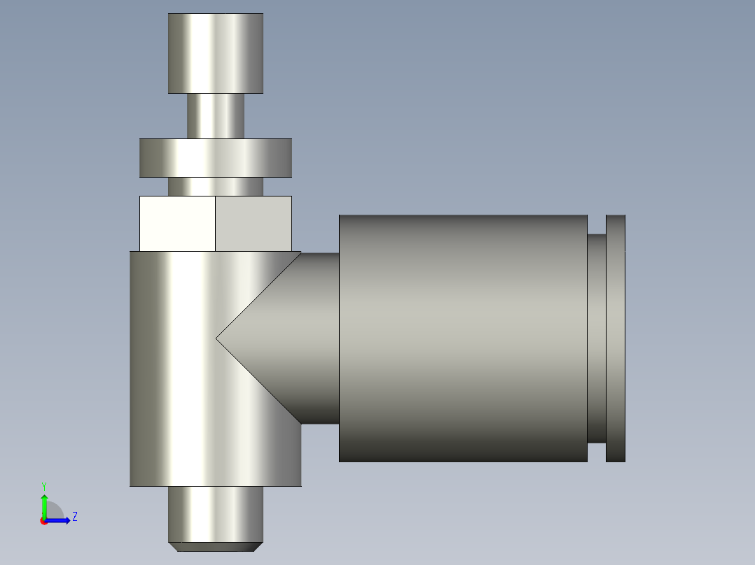 AS1201F-M5-06(限出型)调节接头左视图