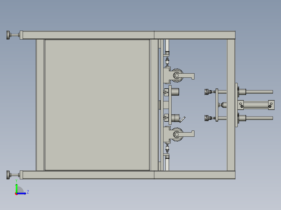酒瓶和瓶盖用压紧装置左视图