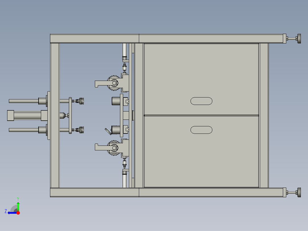 酒瓶和瓶盖用压紧装置右视图