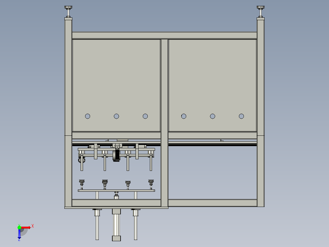 酒瓶和瓶盖用压紧装置俯视图
