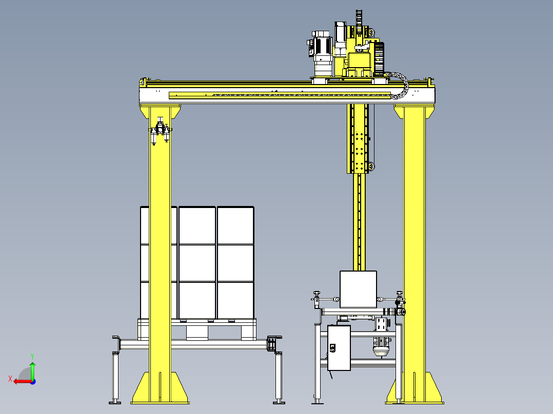 龙门码垛机器人后视图
