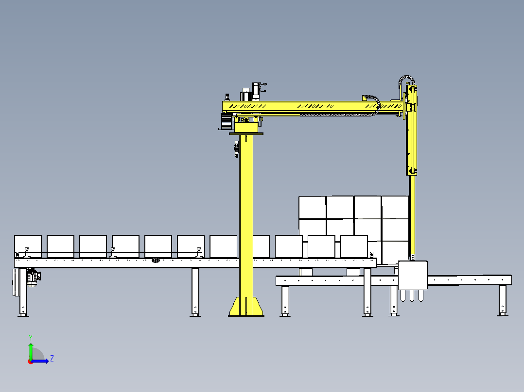 龙门码垛机器人左视图