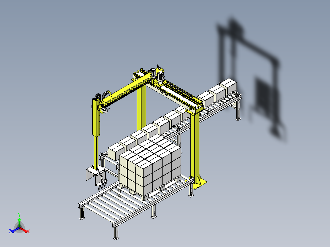 龙门码垛机器人正等轴测图