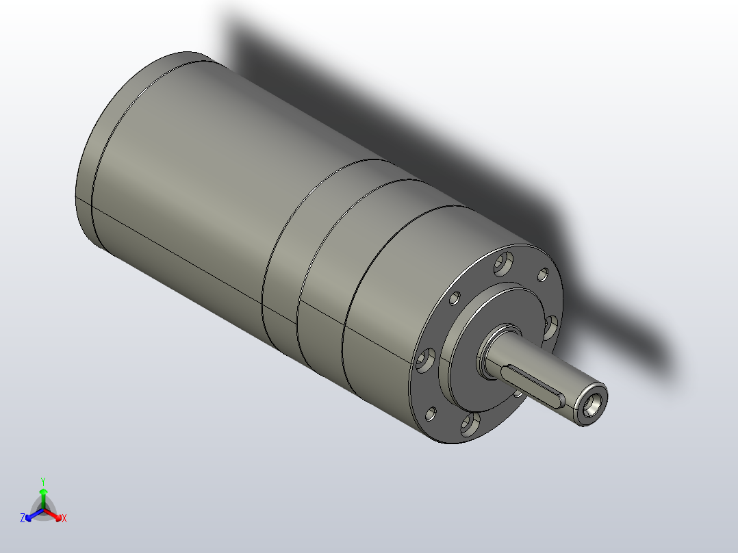 Z72BLDPN120W减速比一级整机正等轴测图