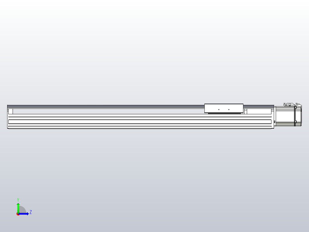 日规模组半封闭丝杆TPA-HNR-175D-2510C-L750-M-Y-P75-N3左视图