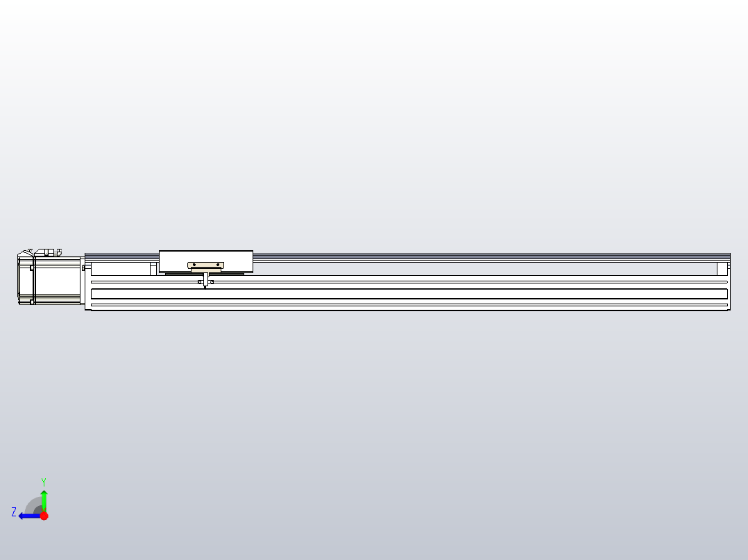 日规模组半封闭丝杆TPA-HNR-175D-2510C-L750-M-Y-P75-N3右视图