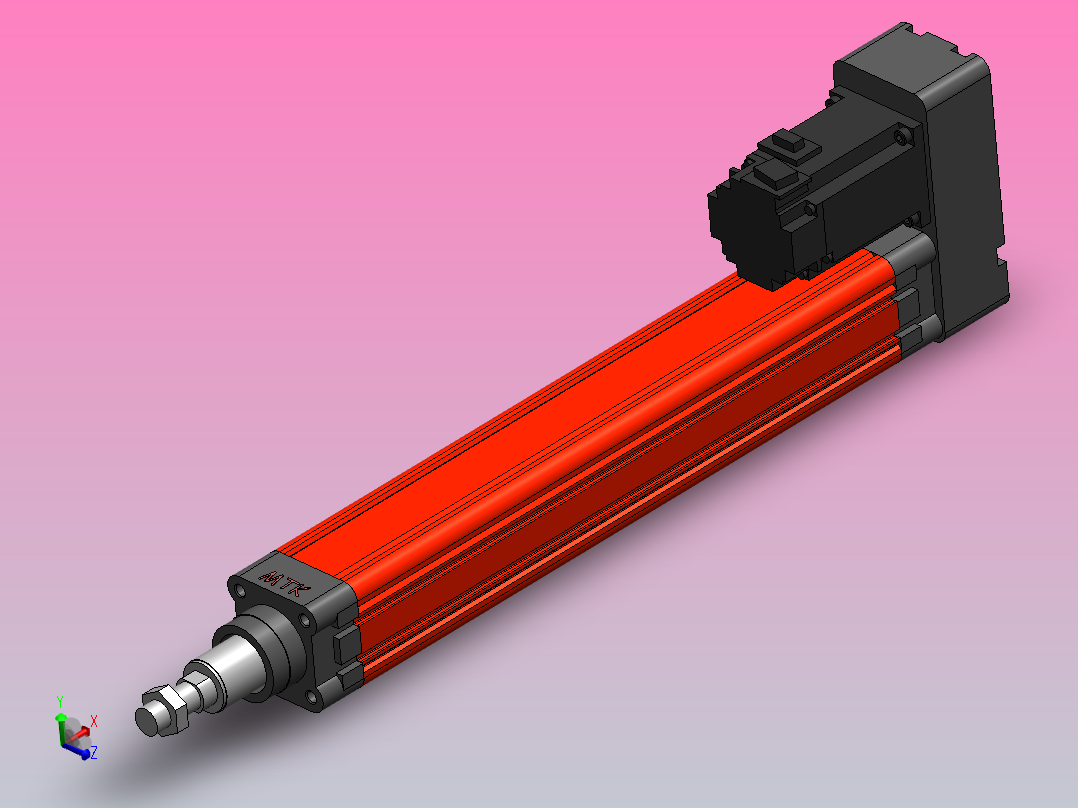 MES50电缸-间接安装-400W伺服[MES50-300-P10-P-M40-S2-P]主视图