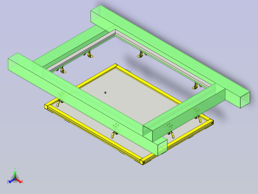 铝合金型材防尘门3D图纸