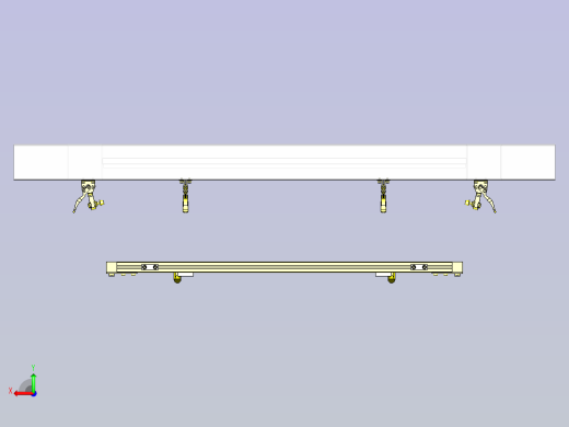 铝合金型材防尘门3D图纸后视缩略图