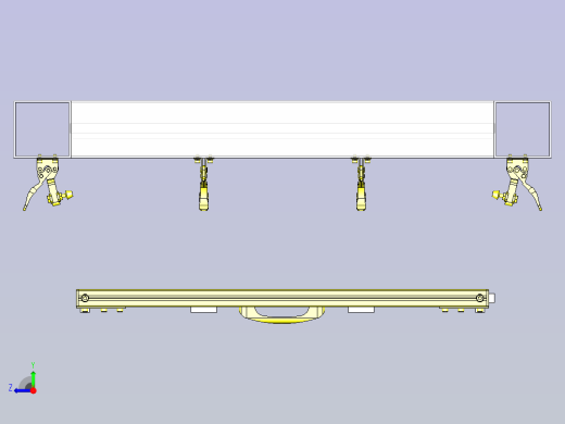 铝合金型材防尘门3D图纸右视缩略图