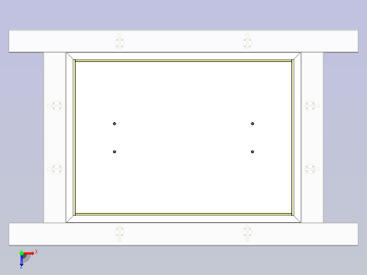 铝合金型材防尘门3D图纸俯视缩略图