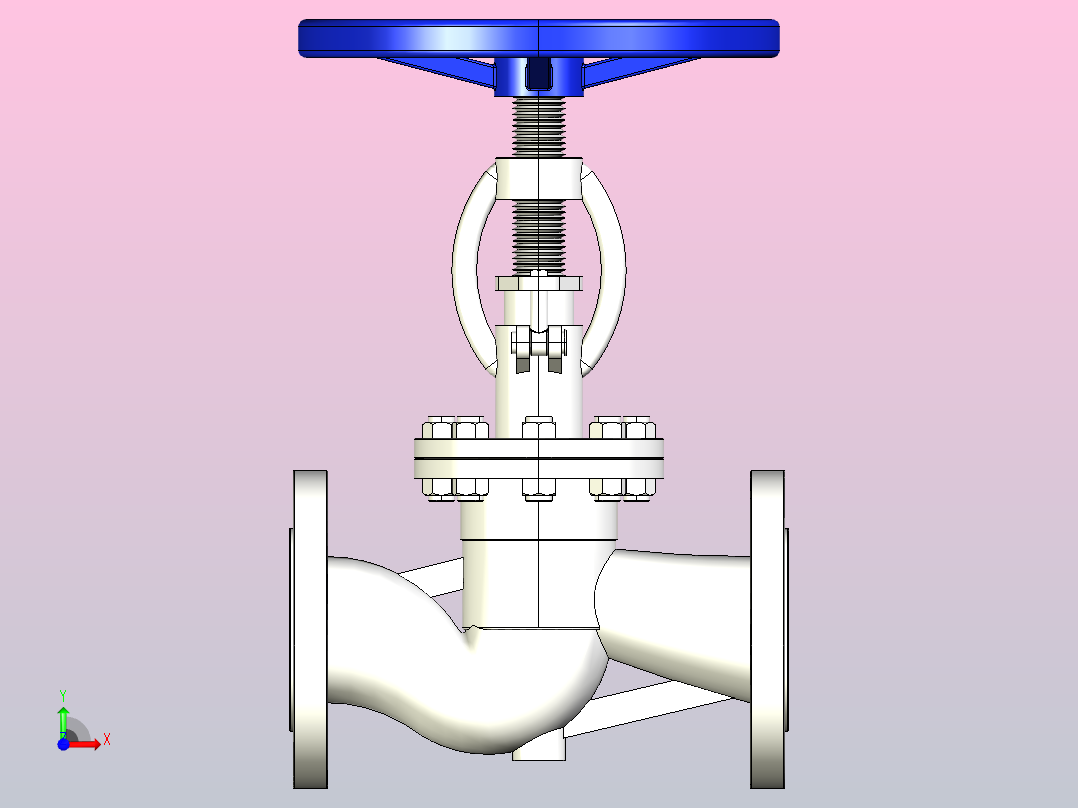 J41H╱W-25╱P法兰截止阀[J41H-25]65前视图