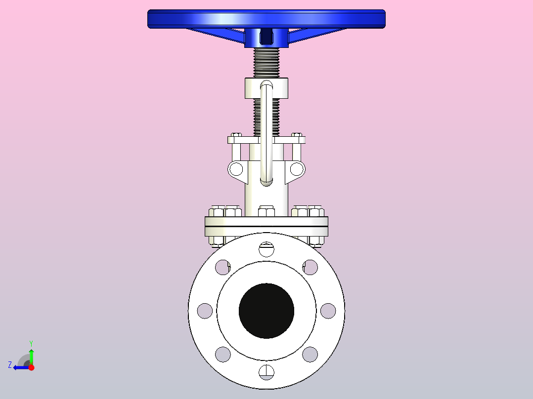 J41H╱W-25╱P法兰截止阀[J41H-25]65右视图