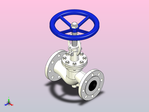J41H╱W-25╱P法兰截止阀[J41H-25]65正等轴测缩略图