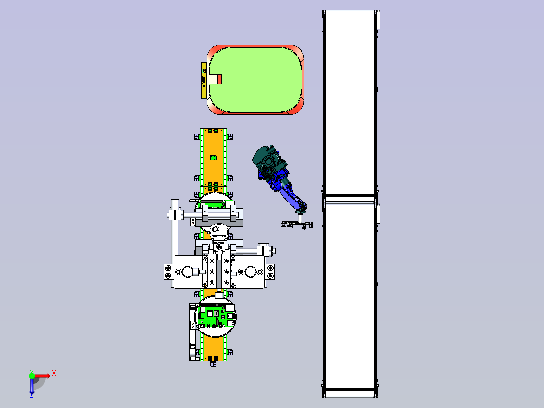 电路板的视觉检测与运输模拟俯视图
