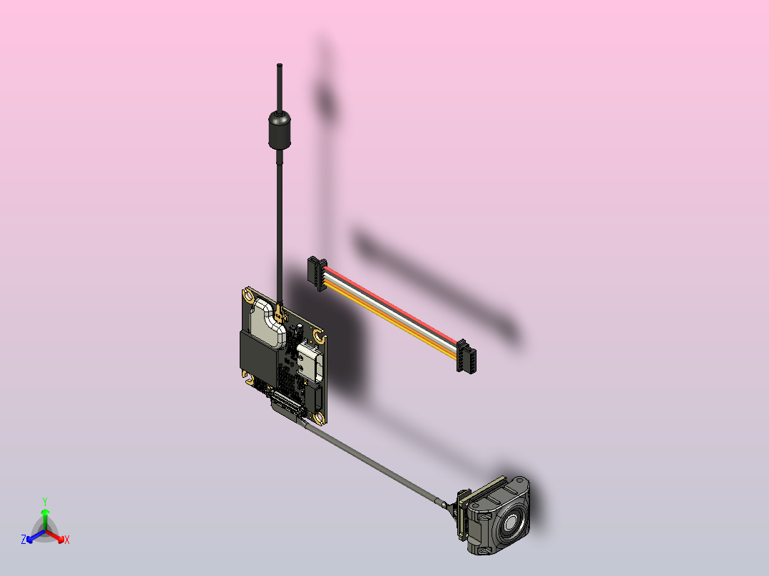 dji o4空气单位Lite 14正等轴测图
