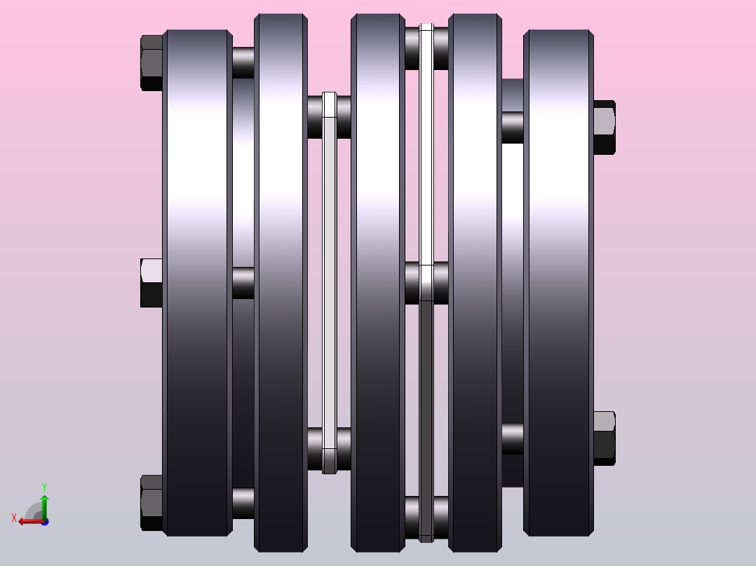 LK15系列 多节胀套膜片联轴器[LK15-100]主视图