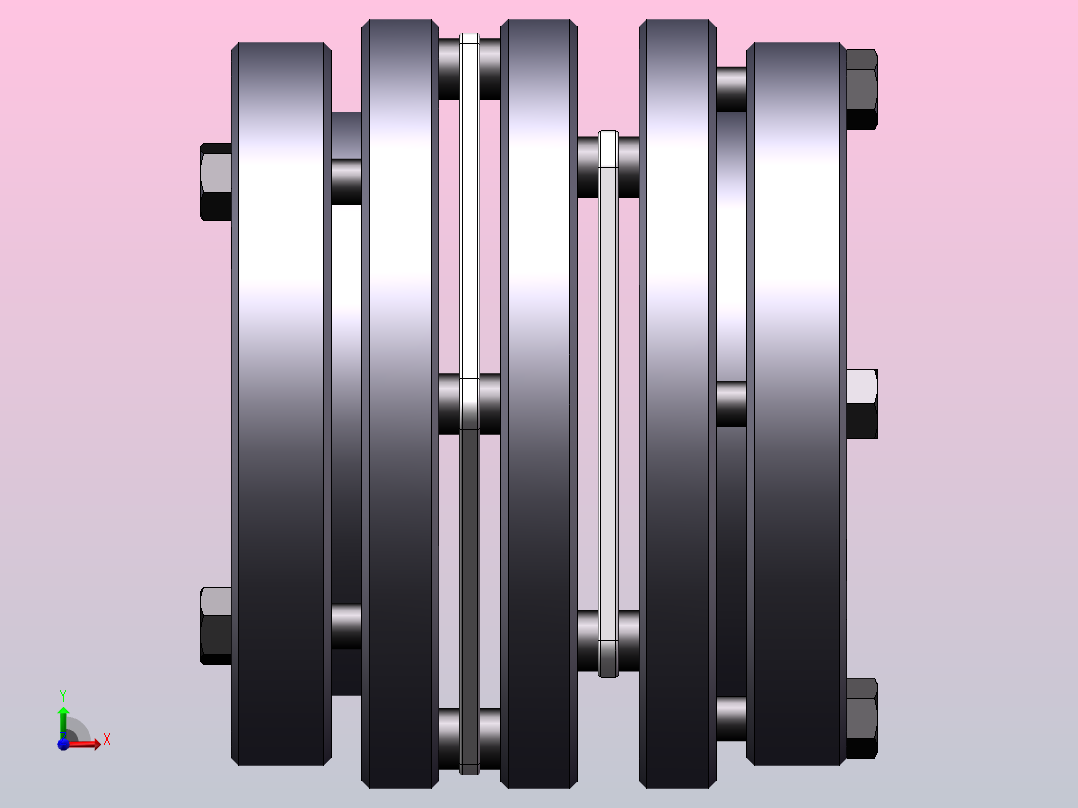 LK15系列 多节胀套膜片联轴器[LK15-100]前视图