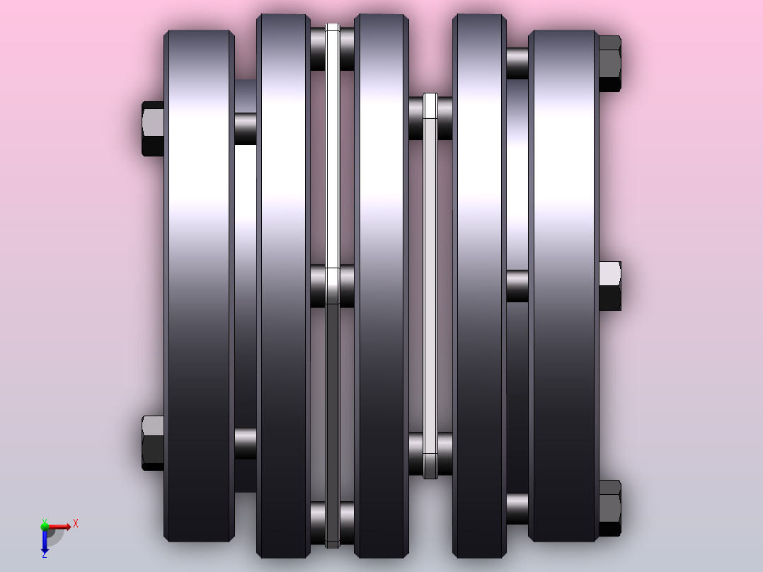 LK15系列 多节胀套膜片联轴器[LK15-100]俯视图