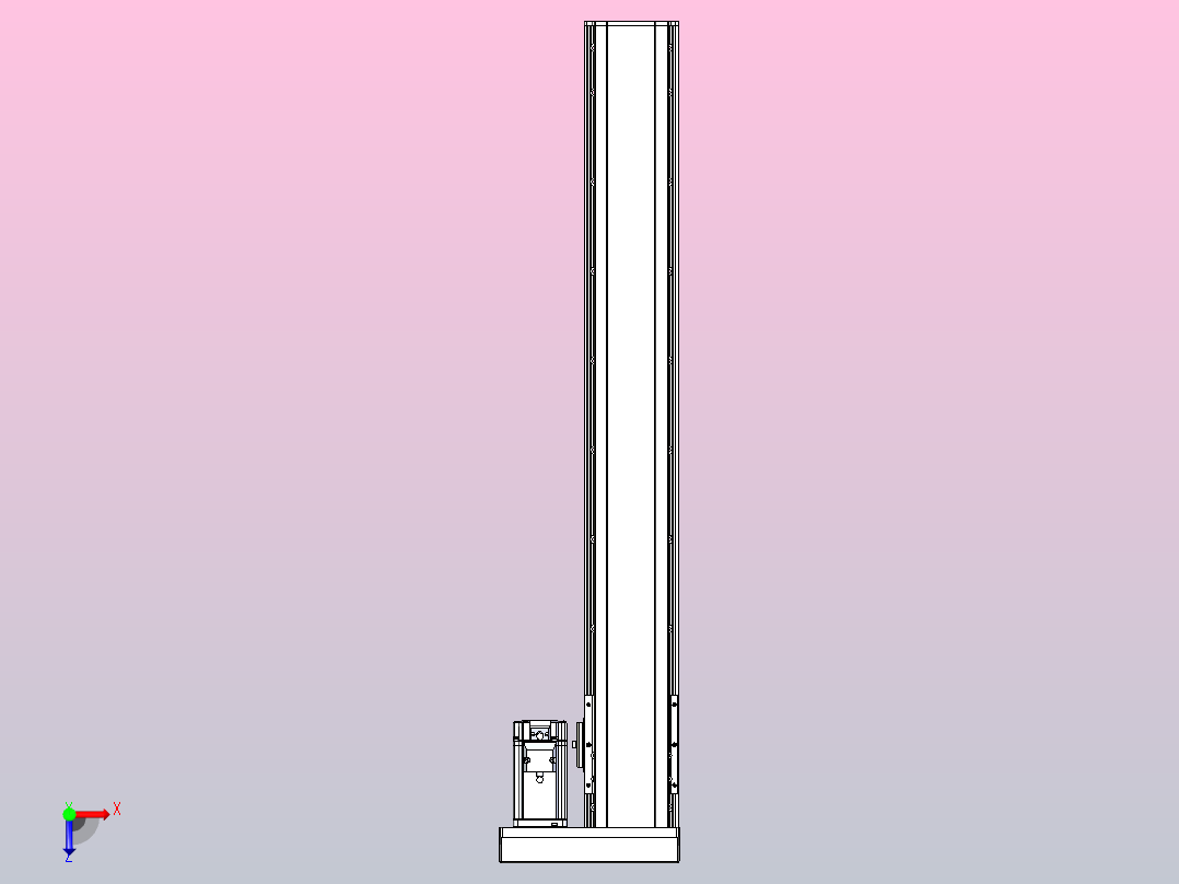 日规模组半封闭丝杆TPA-HNR-105D-1610C-L700-ML-C-P40-N3俯视图