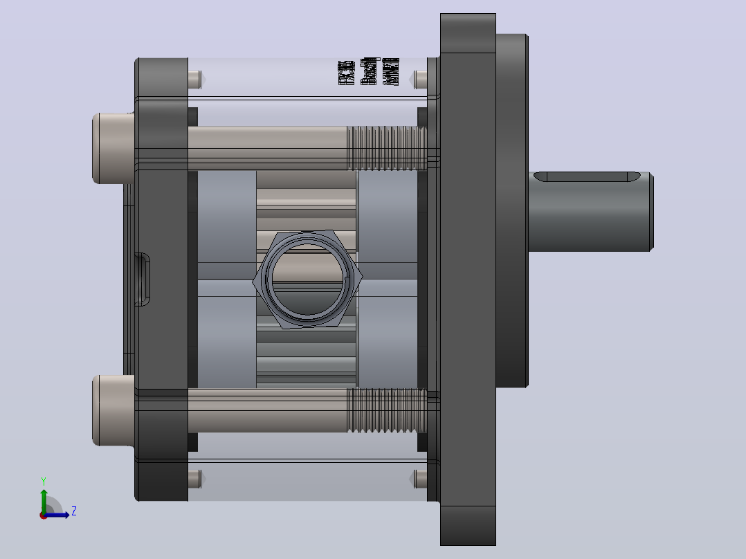 Solidworks 液压泵组件73左视图