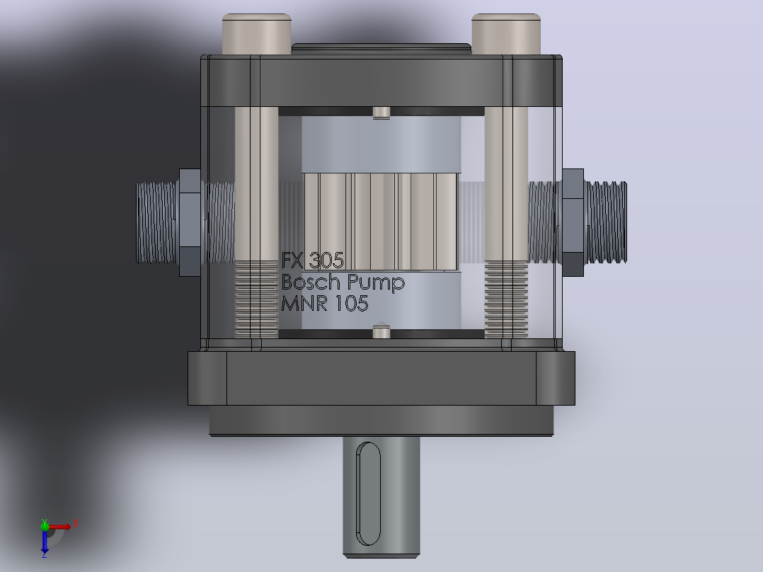 Solidworks 液压泵组件73俯视图
