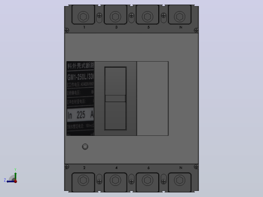 TGM1 400-800系列 4极插入塑料外壳式断路器[TGM1-400M╱4]右视缩略图