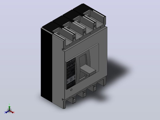 TGM1 400-800系列 4极插入塑料外壳式断路器[TGM1-400M╱4]正等轴测缩略图
