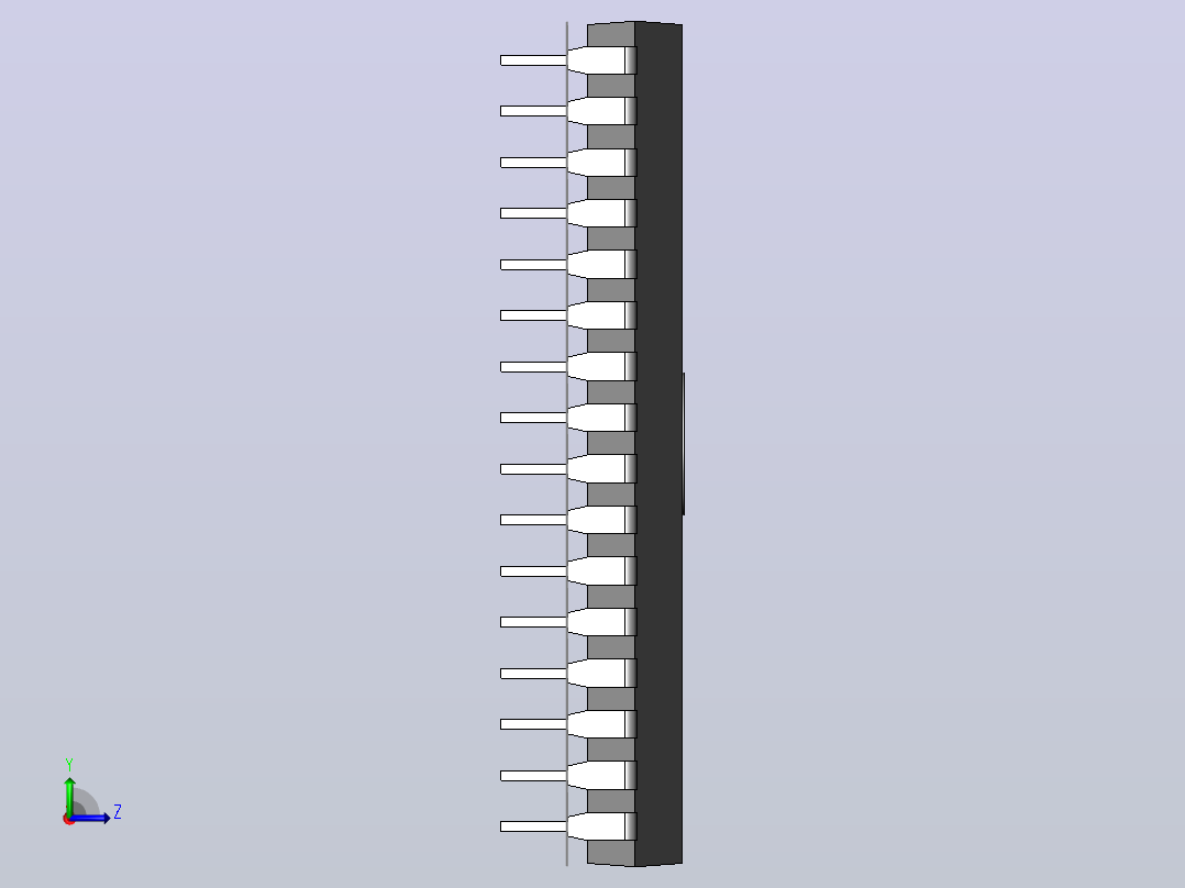 电子器件DIP 32 IC with 0_280in Window左视图