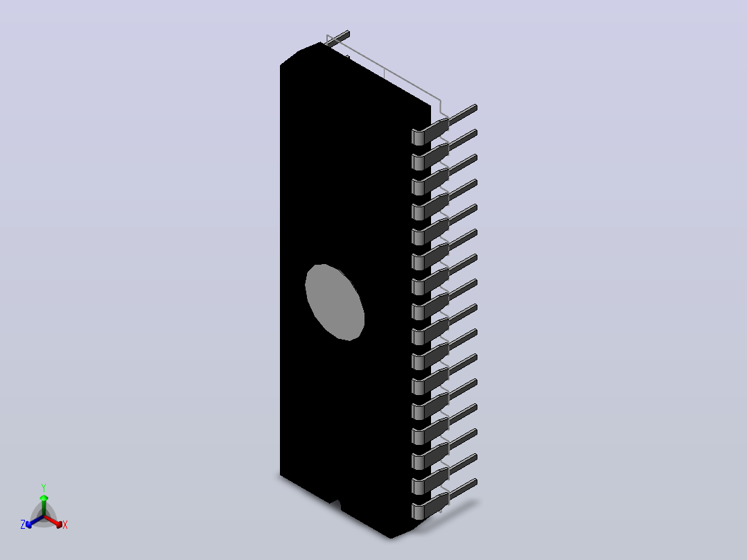电子器件DIP 32 IC with 0_280in Window正等轴测图