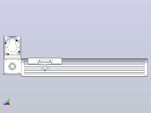 皮带直线轴半封闭可选导轨TPA-HNB-120D-110-L250-LU-C-P40-N3右视缩略图
