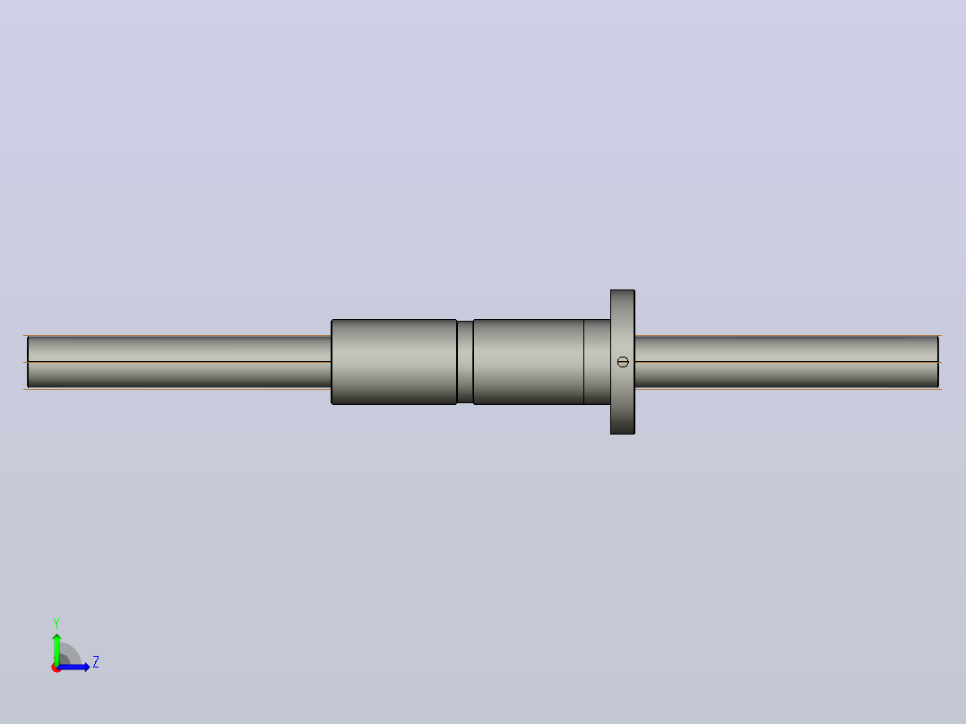 FFZD4012-5滚珠丝杆3D模型左视图