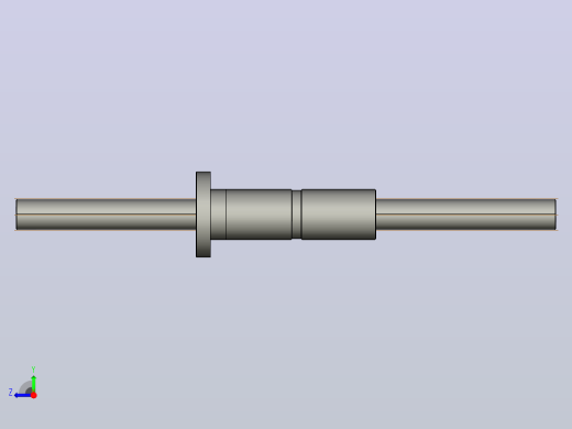 FFZD4012-5滚珠丝杆3D模型右视缩略图