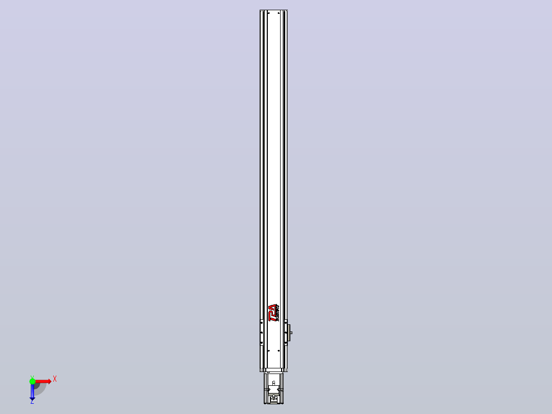 日规模组半封闭丝杆TPA-HNR-85S-1610C-L900-M-C-P20-N3俯视图