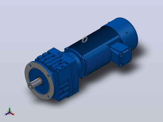 RF77法兰轴伸式安装斜齿轮减速机RF77-Y3-4P-100-M1-0°-Φ250
