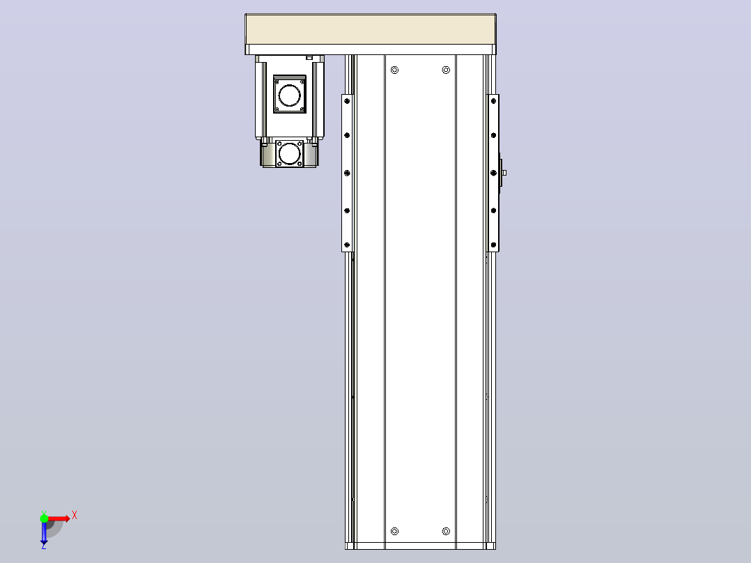 日规模组半封闭丝杆TPA-HNR-220D-3210C-L350-MR-C-P1K-N3俯视图