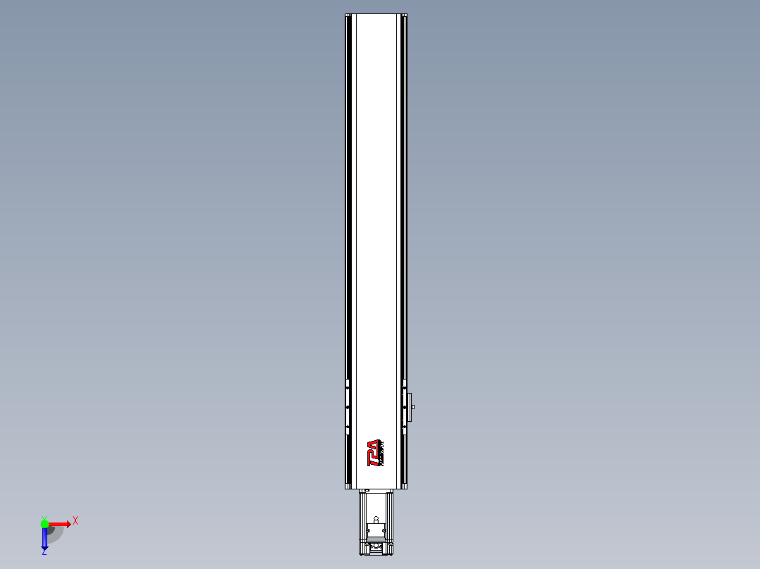 日规模组半封闭丝杆TPA-HNR-110D-1610C-L600-M-C-P40-N3俯视图