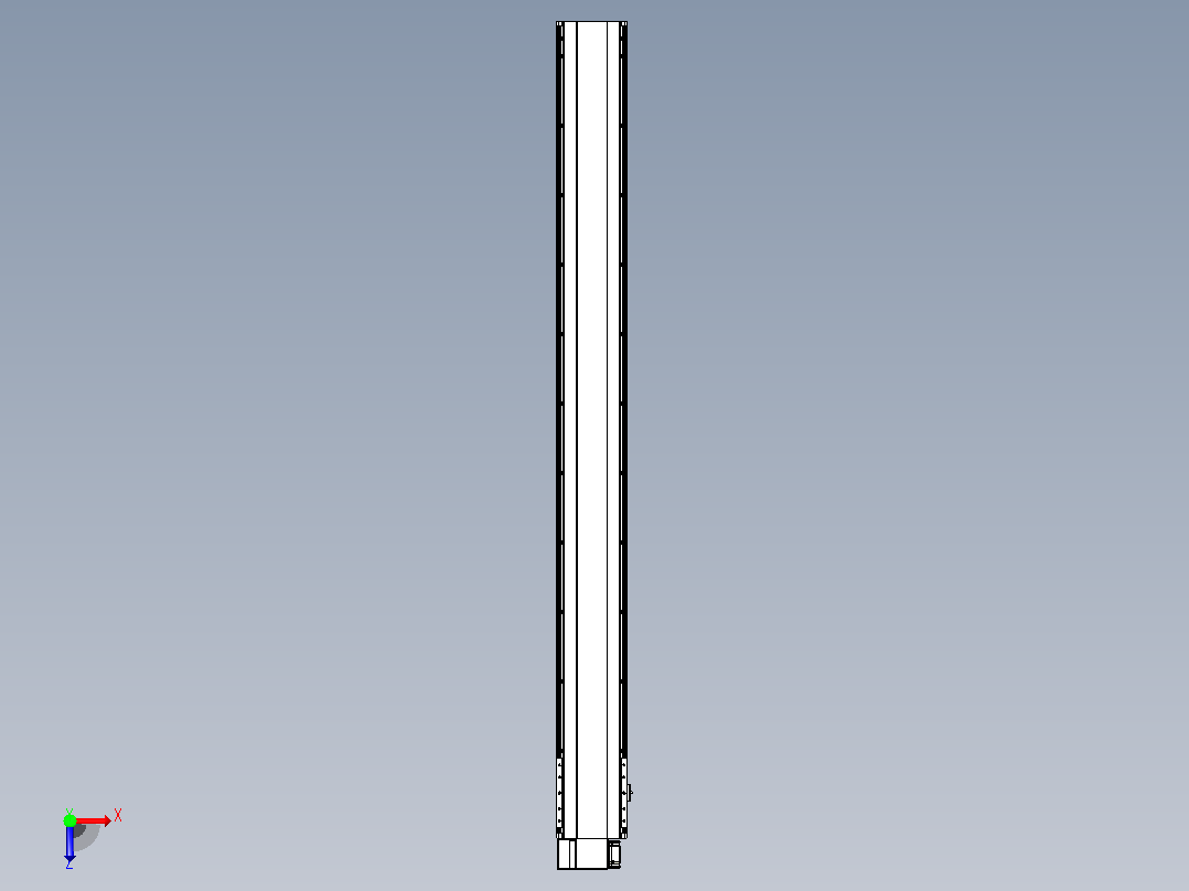 皮带直线轴半封闭可选导轨TPA-HNB-202D-140-L2000-LP-C-P75-N3俯视图